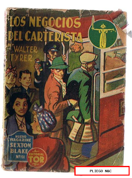 Nuevo Magazine Sexton Blake nº 191. Los negocios del carterista por Walter Tyrer. Tor. 1952