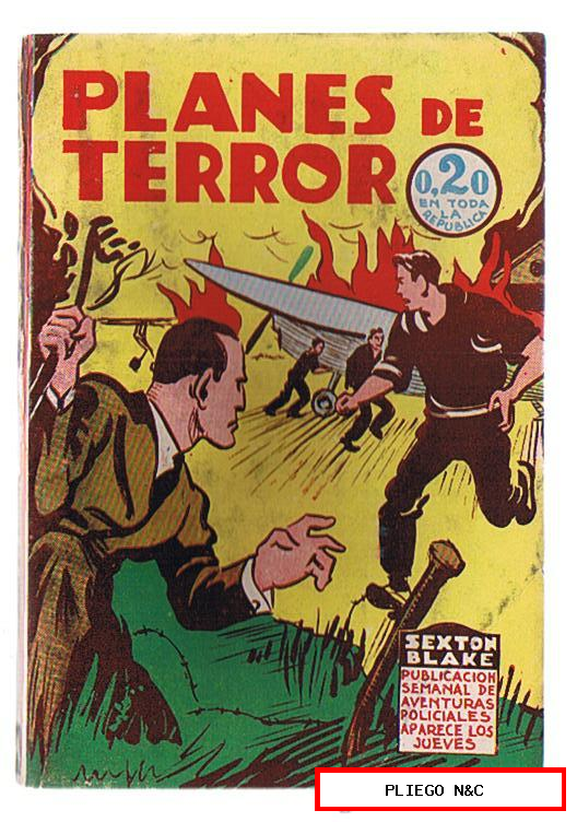 Magazine Sexton Blake nº 495. Planes de terror. Tor 1939