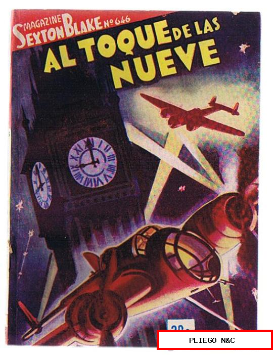 Magazine Sexton Blake nº 646. Al toque de las nueve. Tor 1943