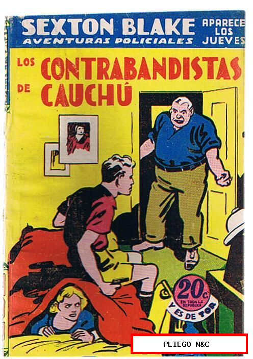 Magazine Sexton Blake nº 522. Los contrabandistas de Cauchú. Tor 1940