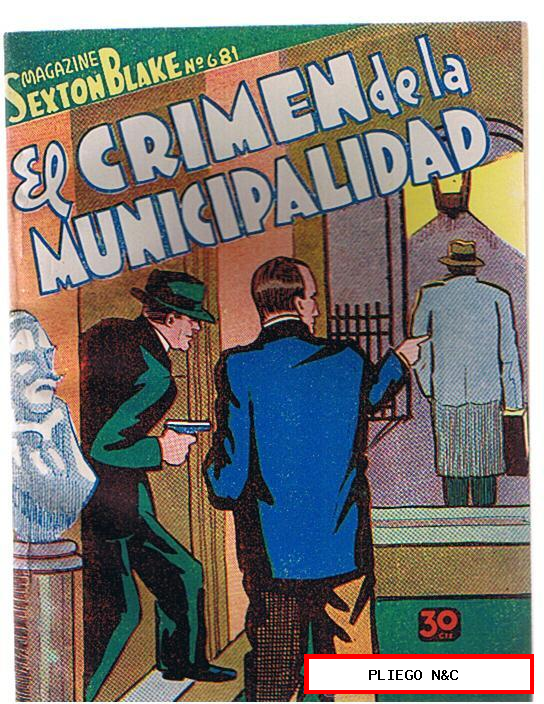 Magazine Sexton Blake nº 681. El crimen de la municipalidad. Tor 1943