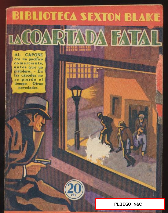Biblioteca Sexton Blake nº 104. La coartada fatal. Editorial Tor 1932