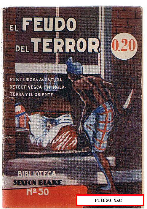 Biblioteca Sexton Blake nº 30. El feudo del terror Editorial Tor 1931