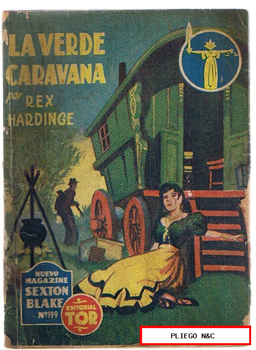 Nuevo Magazine Sexton Blake nº 199. La verde caravana por Rex Hardinge. Editorial Tor 1953