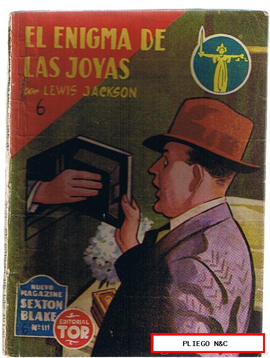 Nuevo Magazine Sexton Blake nº 111. El enigma de las joyas por Lewis Jackson. Editorial Tor 1949