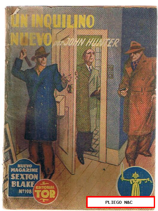 Nuevo Magazine Sexton Blake nº 198. El inquilino nuevo por J. Hunter. Editorial Tor 1953