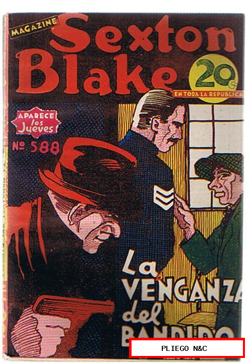 Magazine Sexton Blake nº 588. La venganza del bandido. Editorial Tor 1941