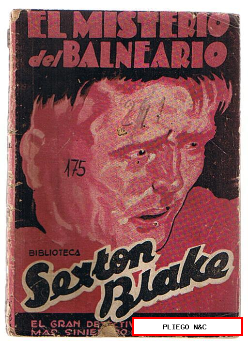 Biblioteca Sexton Blake nº 241. El misterio del balneario. Editorial Tor 1935