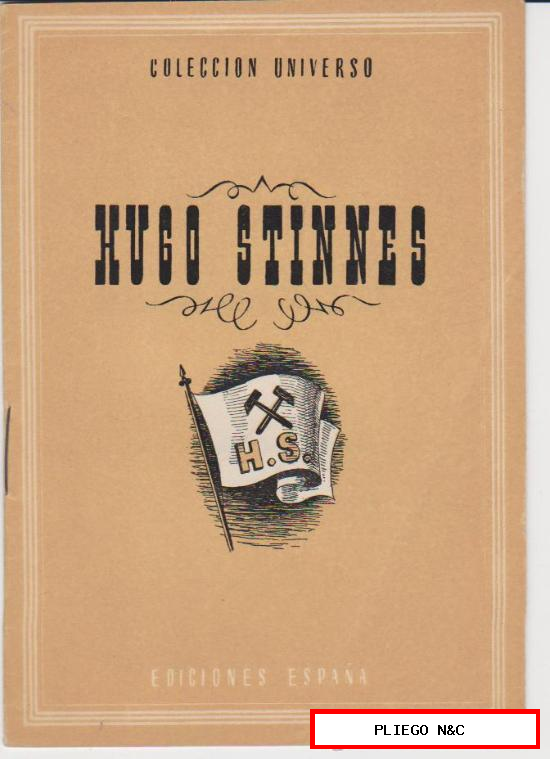 Colección Universo. Hugo Stinnes. Ediciones España