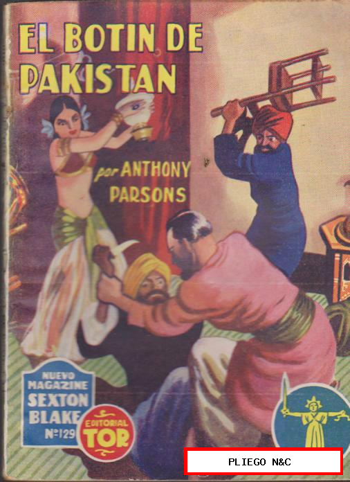 Nuevo Magazine Sexton Blake nº 129. El botín de Pakistán. Tor-Argentina 1953