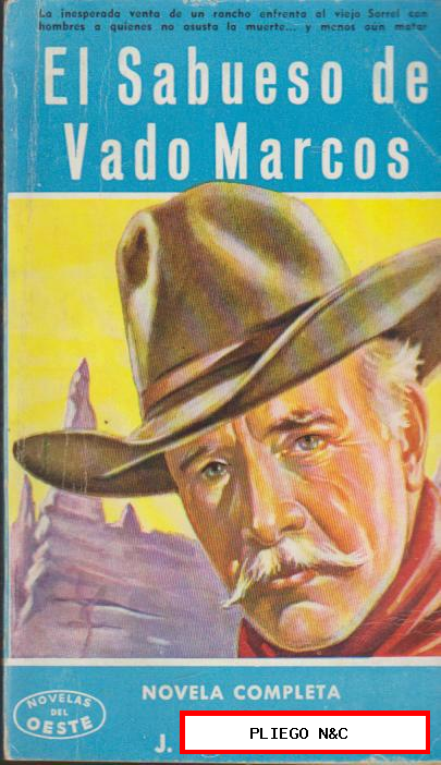 Novelas del Oeste nº 30. El Sabueso de Vado Marcos por J. Mallorquí. Cliper 1958