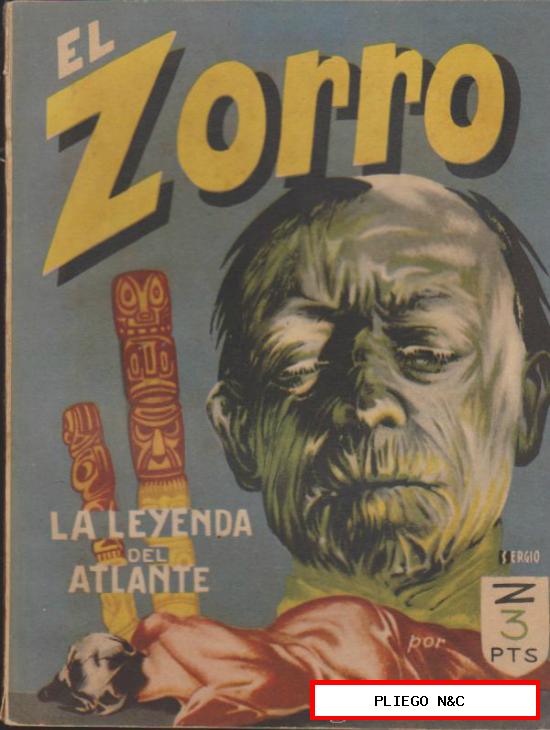 El Zorro nº 10. La leyenda del Atlante. Editorial Mateu 194?