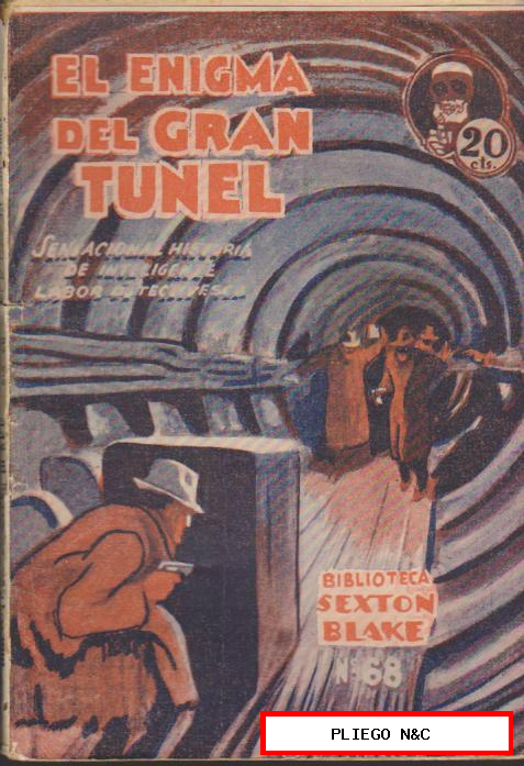 Biblioteca Sexton Blake nº 68. El enigma del gran túnel. Tor 1932