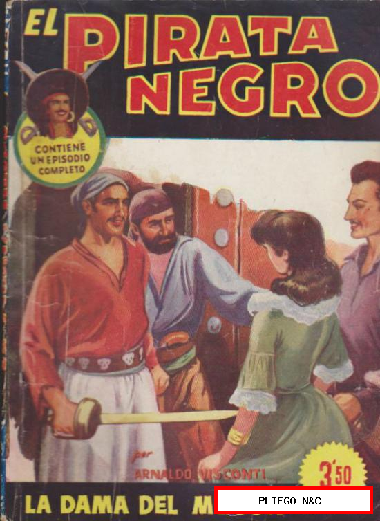 El Pirata Negro nº 72. la Dama del mesón por Arnaldo Visconti. Bruguera 194?