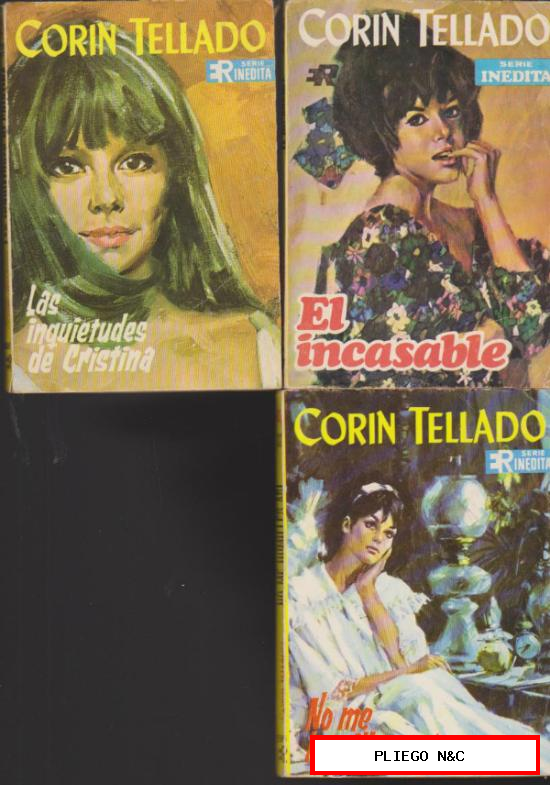 Corín Tellado Serie Inédita nº 92, 118 y 179. Edit. Rollán 1967-1969