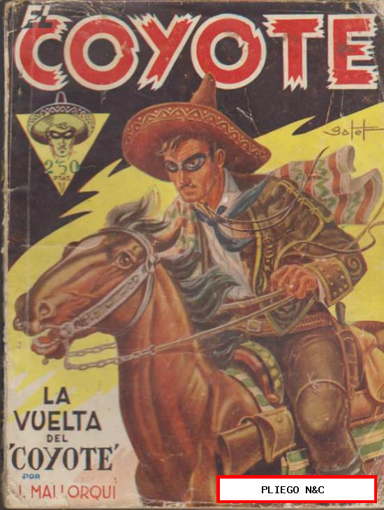 El Coyote nº 1. J. Mallorquí. La vuelta del Coyote. Cliper