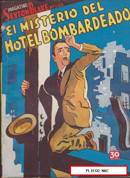 Magazine Sexton Blake nº 666. El Misterio del hotel bombardeado. Tor 1944