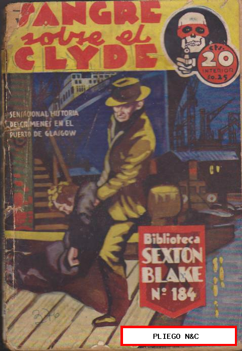 Biblioteca Sexton Blake nº 184. Sangre sobre el Clyde. Tor 1933