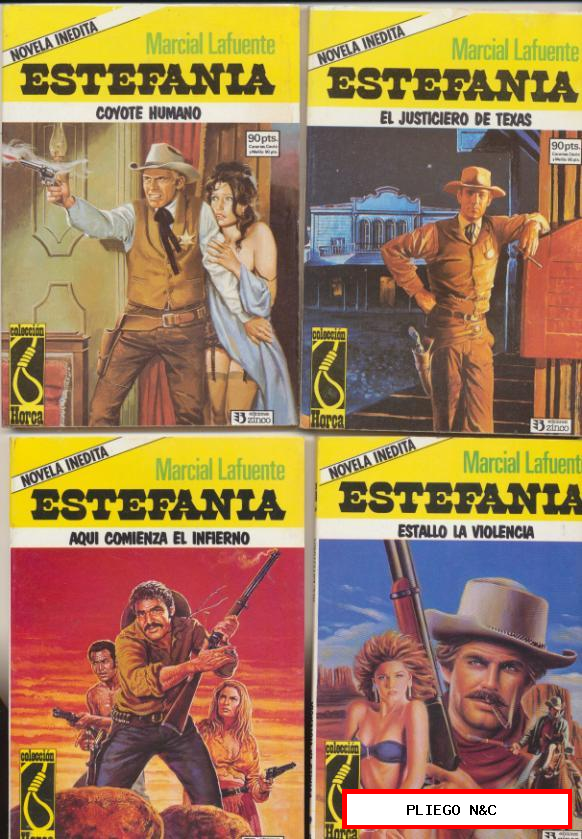 Horca. Lote de 4 novelas nº 38, 39, 41 y 43. Zinco