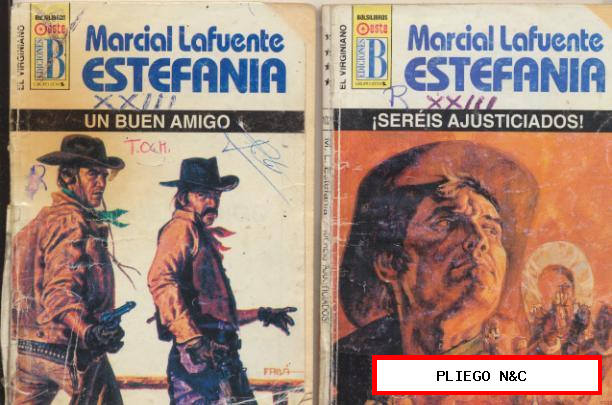 Estefanía. Lote de 2 Novelas. El Virginiano nº 1021 y 1081