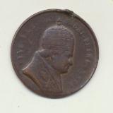 Medalla de Pío Noveno. AE-20. Pius IX An Sacri. Princ. XXII