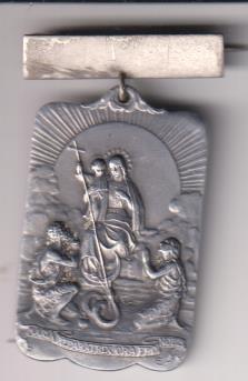 Medalla (AE 4,5 Cms.) Mundus Reparatione Salvaeitur Pius P.P. IX. Con pasador