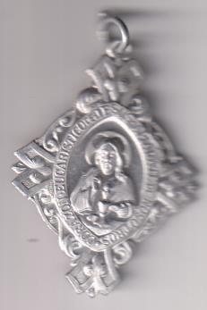 Medalla (AL-5 Cms.) Ntra. Sra. del Loreto, R/ Corazón de jesus