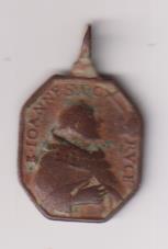 Beato Juan de la Cruz. Medalla (AE. 2,4 ) R/ Madre Teresa. Siglo XVII. Beatificado en 1675 y Santo en 1726