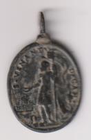 San Venancio de Camerino. Medalla (AE. 2,4 cms) R/ Virgen. Siglo XVII