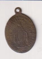 Inmaculada. Medalla (AE 24 mm.) R/Escudo de maría. Siglo XIX