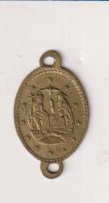 Santísima Trinidad. Medalla de rosario Servita. (AE 20 mm.) R/Ley. Siglo XVIII