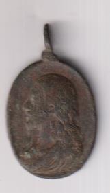 Jesús. medalla (AE 31 mm.) R/maría. Siglo XVIII