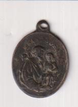 San José. Medalla (AE 24 mm.) R/Inmaculada. Siglo XIX