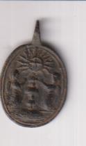 Inmaculada (CONCEPTIONIS) Medalla (AE 21 mm.) R/Cáliz entre Ángeles. Siglo XVIII