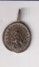 San Benito. Medalla (AE 17 mm.) R/N.S. de Montserrat. Siglo XVII-XVIII