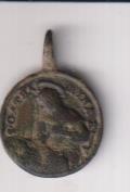 San Vicente Ferrer. Medalla (AE 17 mm.) R/Santa Catalina. Siglo XVII-XVIII