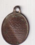 San José y el Niño. Medalla (AE 25 mms.) R/ Texto en castellano. Siglo XIX