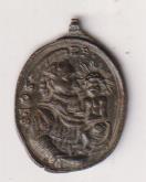 S. maria di Oroppa. Medalla (AE 22 mms.) R/ San José. Siglo XVII-XVIII. RARA