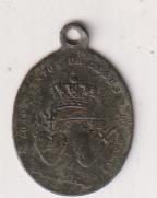 Santa Ana Ruega por Nosotros. medalla (AE 23 mms.) R/ Corazones de Jesús y María. Siglo XIX