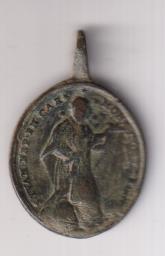 San Juan Nepomuceno en Carmona. Medalla (AE 29 mms.) R/ San Ignacio de Loyola. MUY RARA