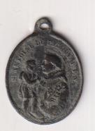 San Antonio de Padua. Medalla Francesa (AE 23 mms.) R/ El Ángel de la Guarda. Siglo XIX