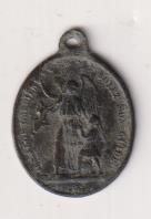 San Antonio de Padua. Medalla Francesa (AE 23 mms.) R/ El Ángel de la Guarda. Siglo XIX