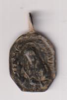 San Cristóbal. Medalla (AE 2 mms.) R/ San francisco de Paula. Siglo XVII-XVIII