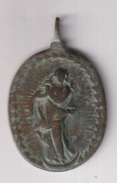 Inmaculada. Medalla (AE 45 mms.) R/ San Francisco (Javier) Siglo XVIII. RARA