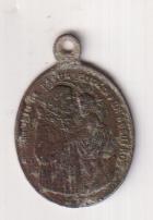 San Francisco de Asis Medalla (AE 24 mms.) R/ San antonio de padua. Siglo XIX