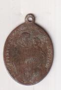 San FRancisco de Asis. medalla (AE 22 mms.) R/ San antonio de padua. Siglo XIX