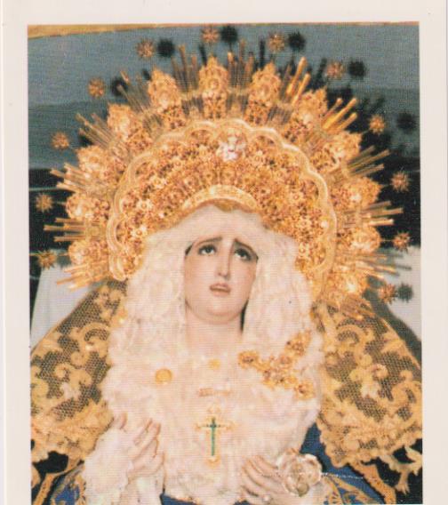 Foto-Estampa (12,5x9) Ntra. Sra. de la Soledad, Convento de San Buenaventura, Sevilla. Oración al dorso