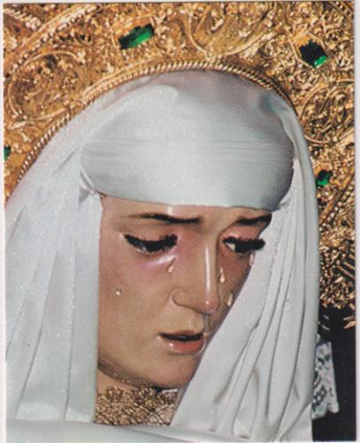 Foto-Estampa (9x7) Nuestra Sra. de los dolores (La Piedad-Los Servitas) Sevilla 1988