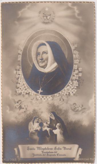 Foto-Estampa (10x5,8x Santa Magdalena María Sofía Barat. Fundadora del Instituto del Sagrado Corazón