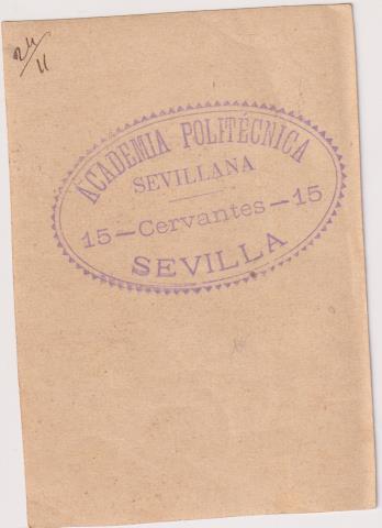 Ntra. Señora de la merced. Cromo Estampa (8x5,5) Academia Politécnica Sevillana
